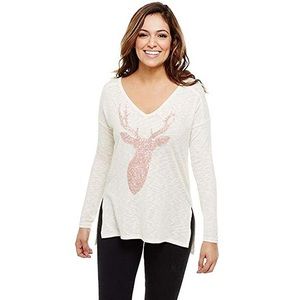 Aeropostale Bethany Mota Sequin Reindeer Sweater
